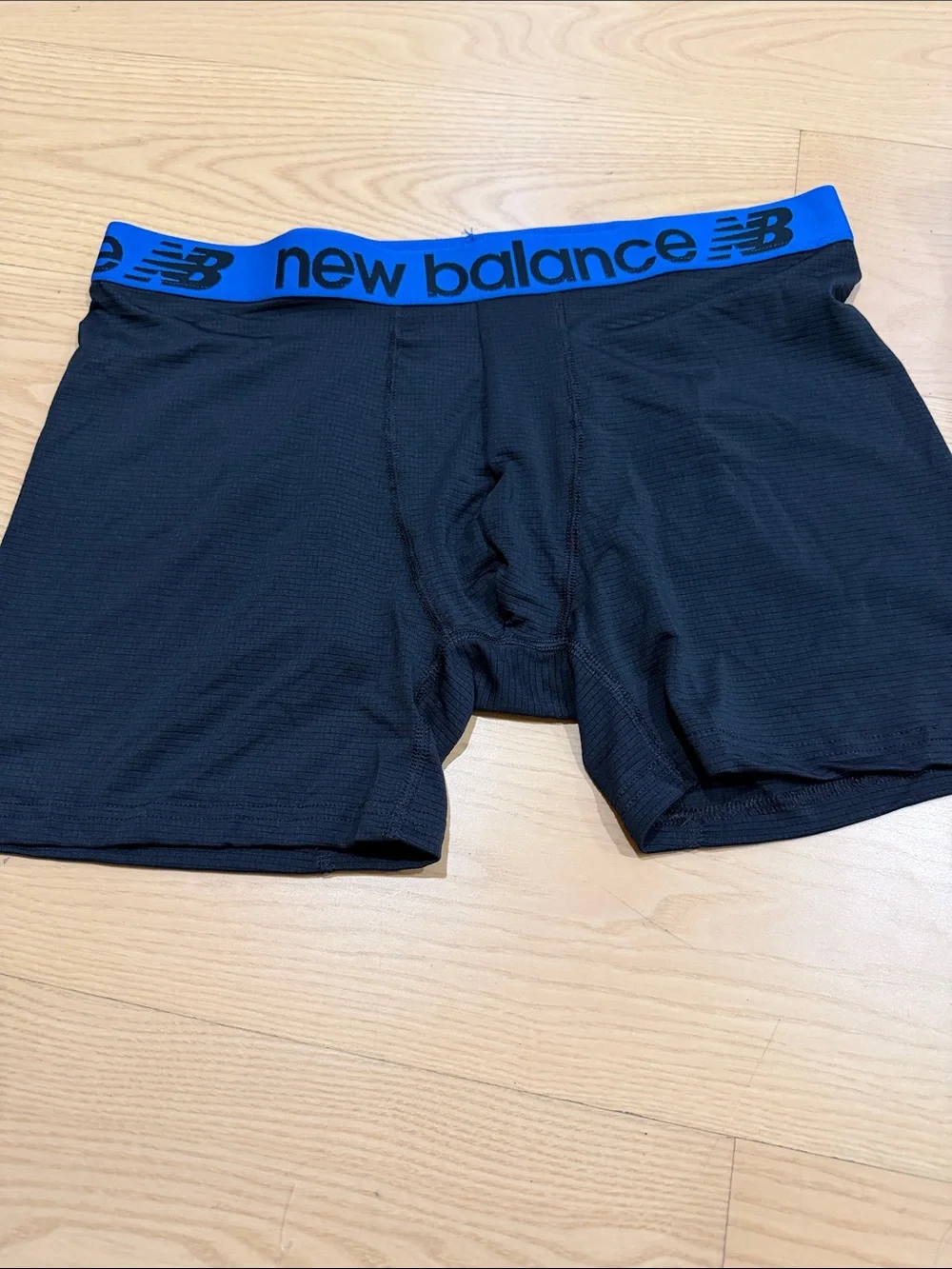 New Balance Black Boxer Briefs with Blue Branded Waistband